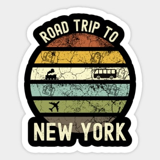 Road Trip To New York, Family Trip To New York, Holiday Trip to New York, Family Reunion in New York, Holidays in New York, Vacation in New Sticker